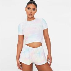 I Saw It First Tie Dye Loose Runner Shorts