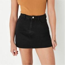 Missguided Petite A Line Denim Mini Skirt