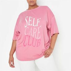 Missguided Plus Size Self Care Club Graphic T Shirt