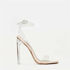 Missguided Clear Square Toe Heeled Sandals
