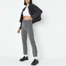 Missguided Boucle Raw Hem Trousers