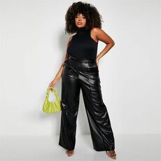I Saw It First Plus Size Wide Leg Faux Leather Trousers
