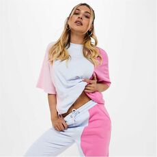 Missguided Colourblock Curved Seam T Shirt