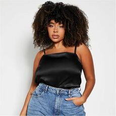 I Saw It First Plus Size Cowl Neck Satin Top