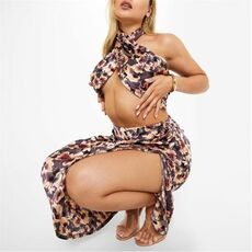 Missguided Tall Floral Print Satin Bralet_0