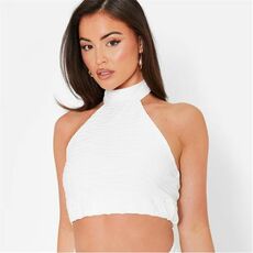 I Saw It First Textured Halterneck Crop Top Co-Ord_0