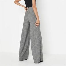 Missguided Tall Wide Leg Houndstooth Trousers_0