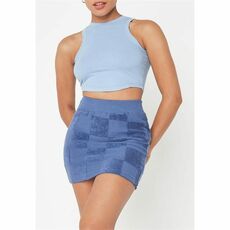 Missguided Checkerboard Towelling Mini Skirt