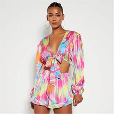 I Saw It First Printed Satin Floaty Short