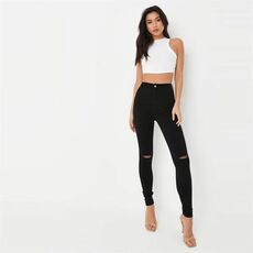 Missguided Recycled Tall Vice Slash Knee Skinny Jeans