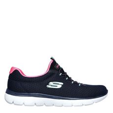 Skechers Summits Mesh Bungee Lace Navy/Pink Trainers