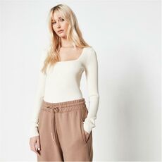 Missguided Tall Basic Square Neck Rib Knit Top