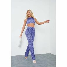 I Saw It First Printed Slinky Flared Trousers Co-Ord