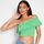 I Saw It First Frill Edge One Shoulder Knitted Crop Top