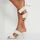 I Saw It First Cream Double Strap Low Heeled Towelling Sandals_0