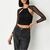 Missguided Cut Out Mesh Ruched Top