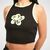 Missguided Flower Graphic Rib Racer Crop Top_0