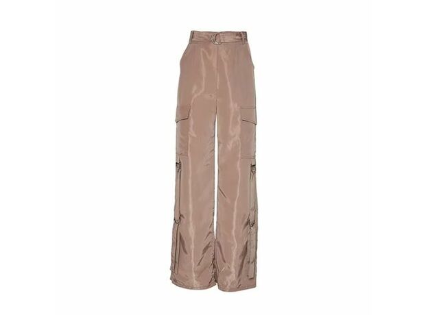 I Saw It First Shell Utility Cargo Belted Wide-Leg Trouser_0