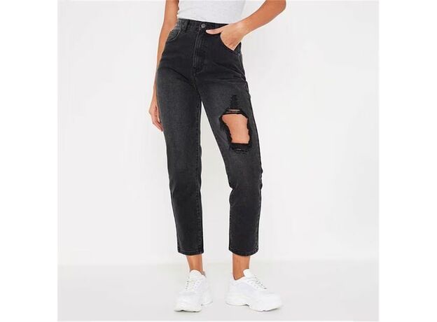 I Saw It First Back Leg Ripped Mom Jeans_0