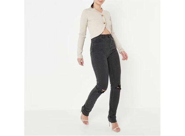 Missguided Tall Distressed Washed Straight Leg Jeans_2