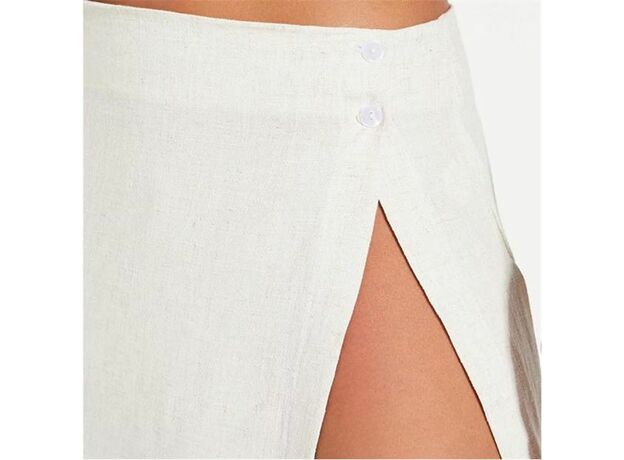 I Saw It First Linen Look Low Rise Micro Mini Skirt_3