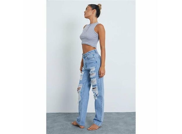 I Saw It First Button Front Ribbed Racer Neck Crop Top