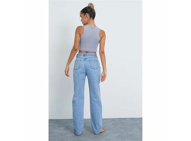 I Saw It First Button Front Ribbed Racer Neck Crop Top