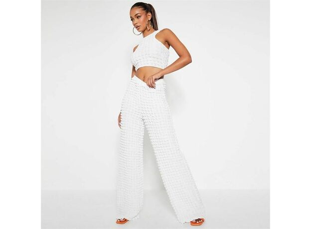 I Saw It First Bubble Fabric Wide Leg Trousers_0