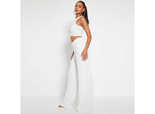 I Saw It First Bubble Fabric Wide Leg Trousers_1