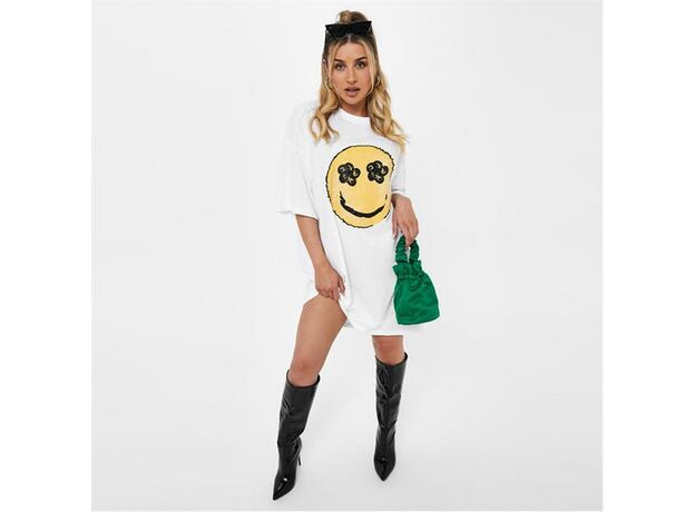 Missguided Smile Graphic T Shirt Dress