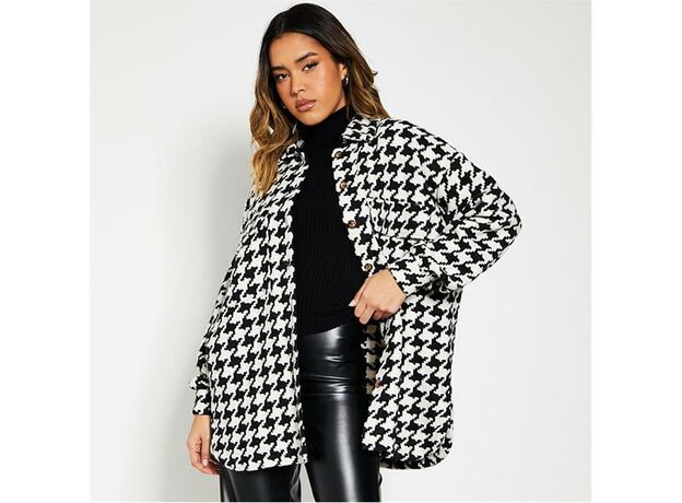 I Saw It First Houndstooth Oversized Shacket_2