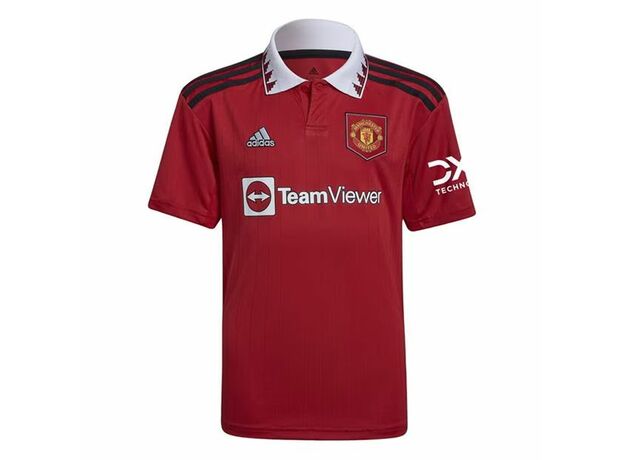 adidas Manchester United FC Home Shirt 2022 2023 Juniors