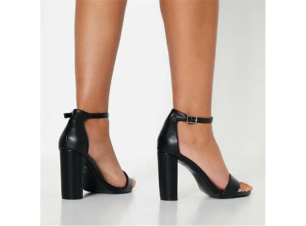 I Saw It First Block Heel Barely There Heeled Sandals_1
