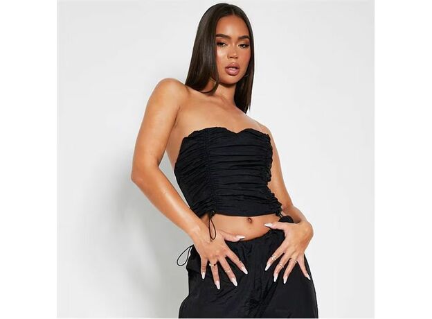 I Saw It First Nylon Ruched Crop Top Co-Ord_0