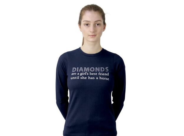 HY Equestrian Equestrian Diamonds Long Sleeve T-Shirt Womens