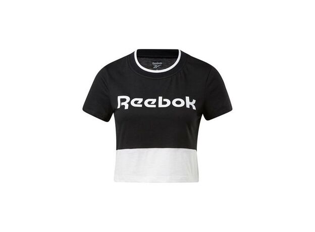 Reebok Logo Crop T Shirt Womens