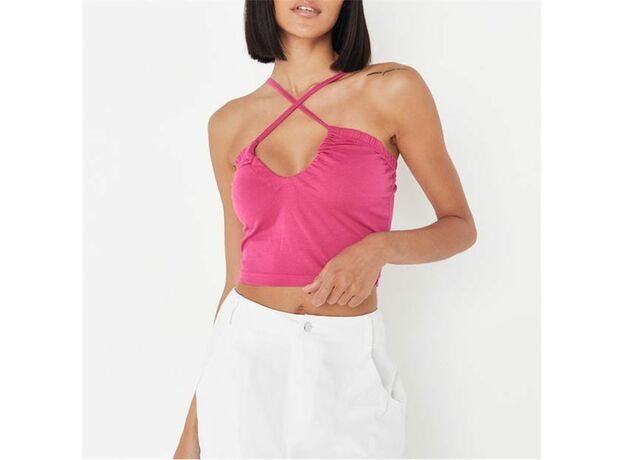 Missguided Cross Front Strappy Crop Top_1