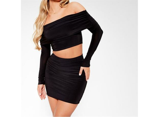 I Saw It First Bardot Double Layer Slinky Crop Top_0