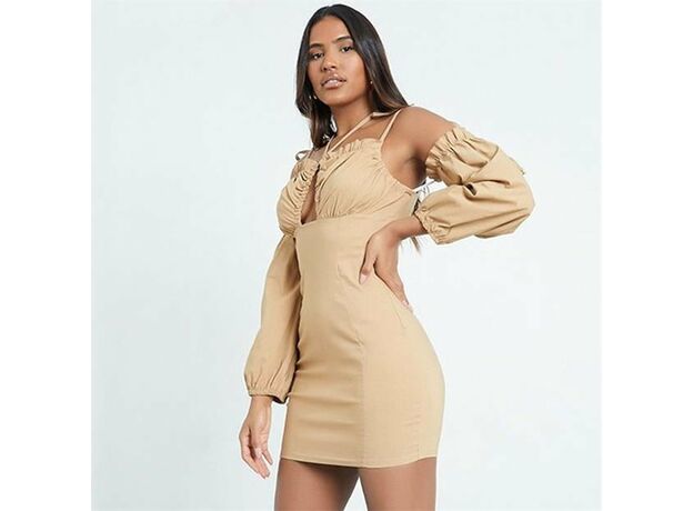 I Saw It First Bengaline Ruched Bust Cut Out Bodycon Dress_2