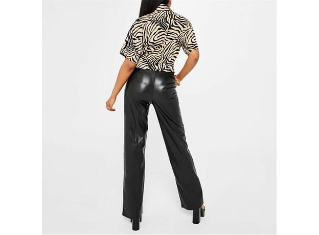 Missguided Animal Print Tie Front Shirt_1