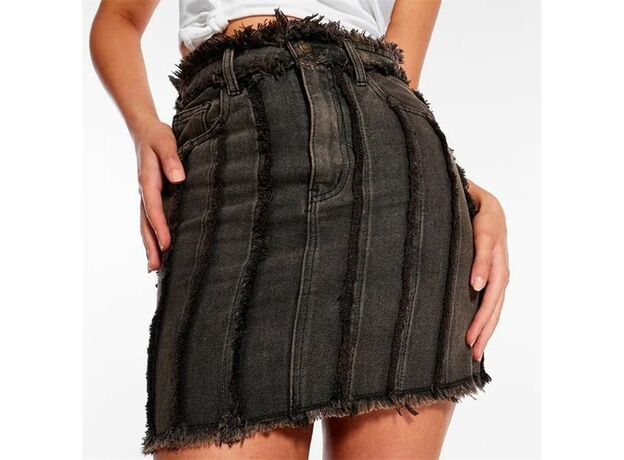 Missguided Extreme Fray Denim Mini Skirt_3
