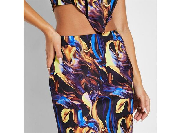 I Saw It First Abstract Print Midaxi Skirt_3