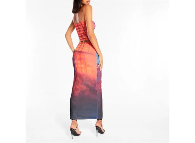 Missguided Co Ord It Was Nice Graphic Print Maxi Skirt_0