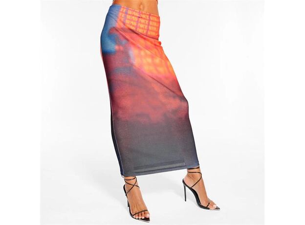 Missguided Co Ord It Was Nice Graphic Print Maxi Skirt_2