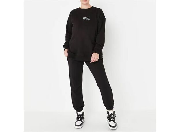 Missguided Mama Embroidered Over Bump Maternity Joggers_2