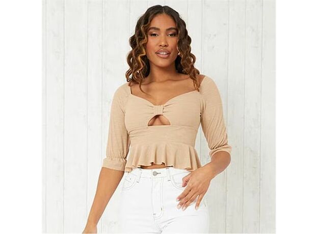 I Saw It First Linen Look Frill Top_0