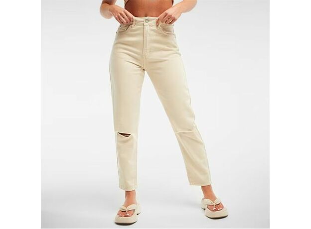 Missguided Petite Distressed Mom Jeans_0
