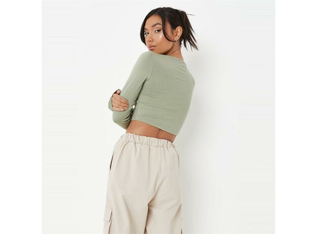 Missguided Cut Out Long Sleeve Crop Top_3