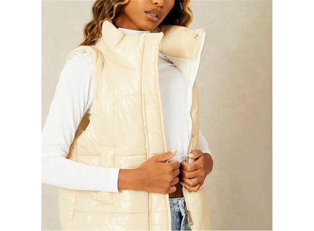 I Saw It First Quilted Funnel Neck Gilet With Front Pockets_3
