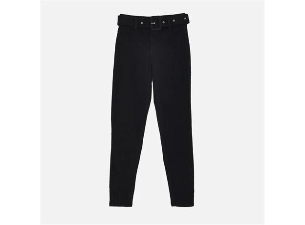 Missguided Petite Self Belted Skinny Jeans
